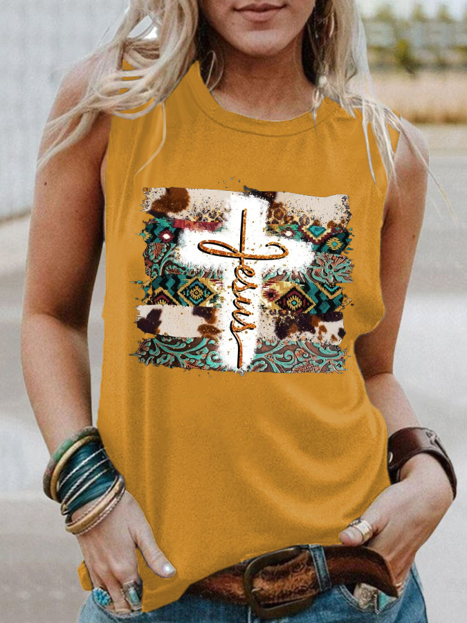 Western Cross Christian Tank Top