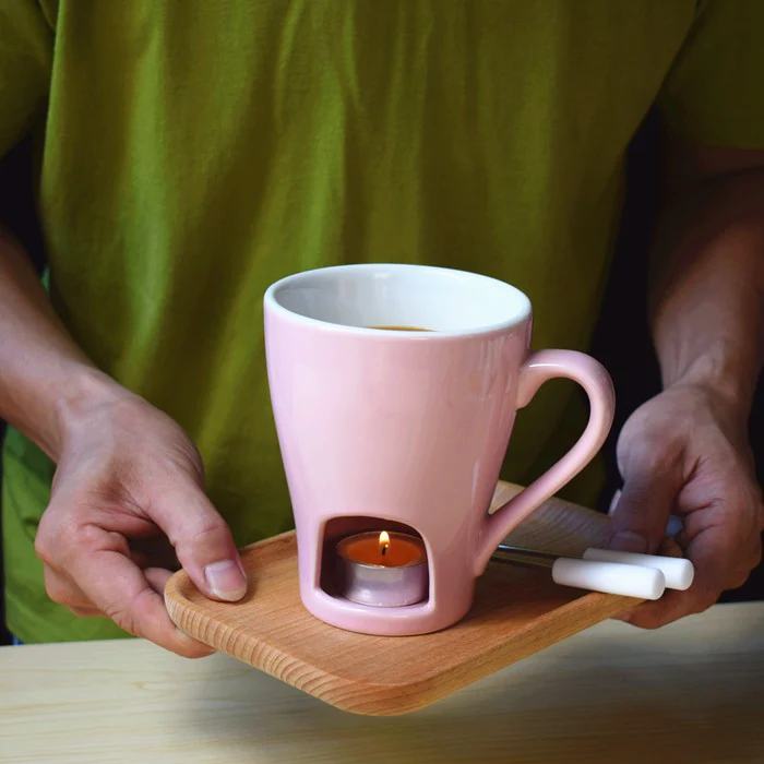 Ceramic Pink & Blue Melter Mug
