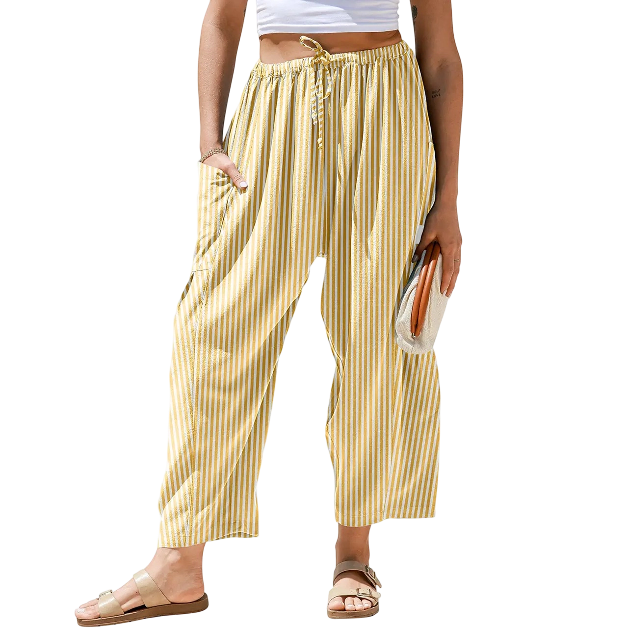 Women's SS26 Wide Leg Gingham Plaid Pants