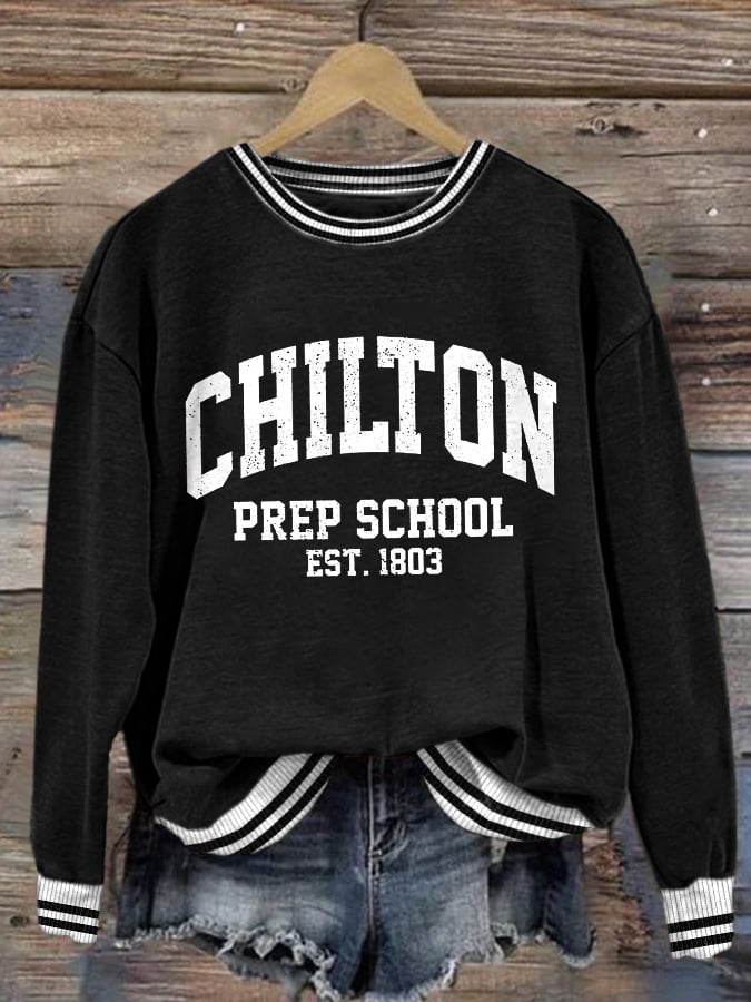 🔥HOT SALE🔥Retro Chilton Prep School Est. 1803 Print Sweatshirt