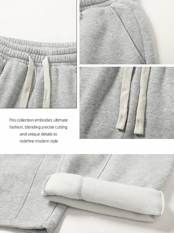 Men's Solid Color Drawstring Pants – Curved Blade Design, Relaxed Fit, All-Season Streetwear Trousers