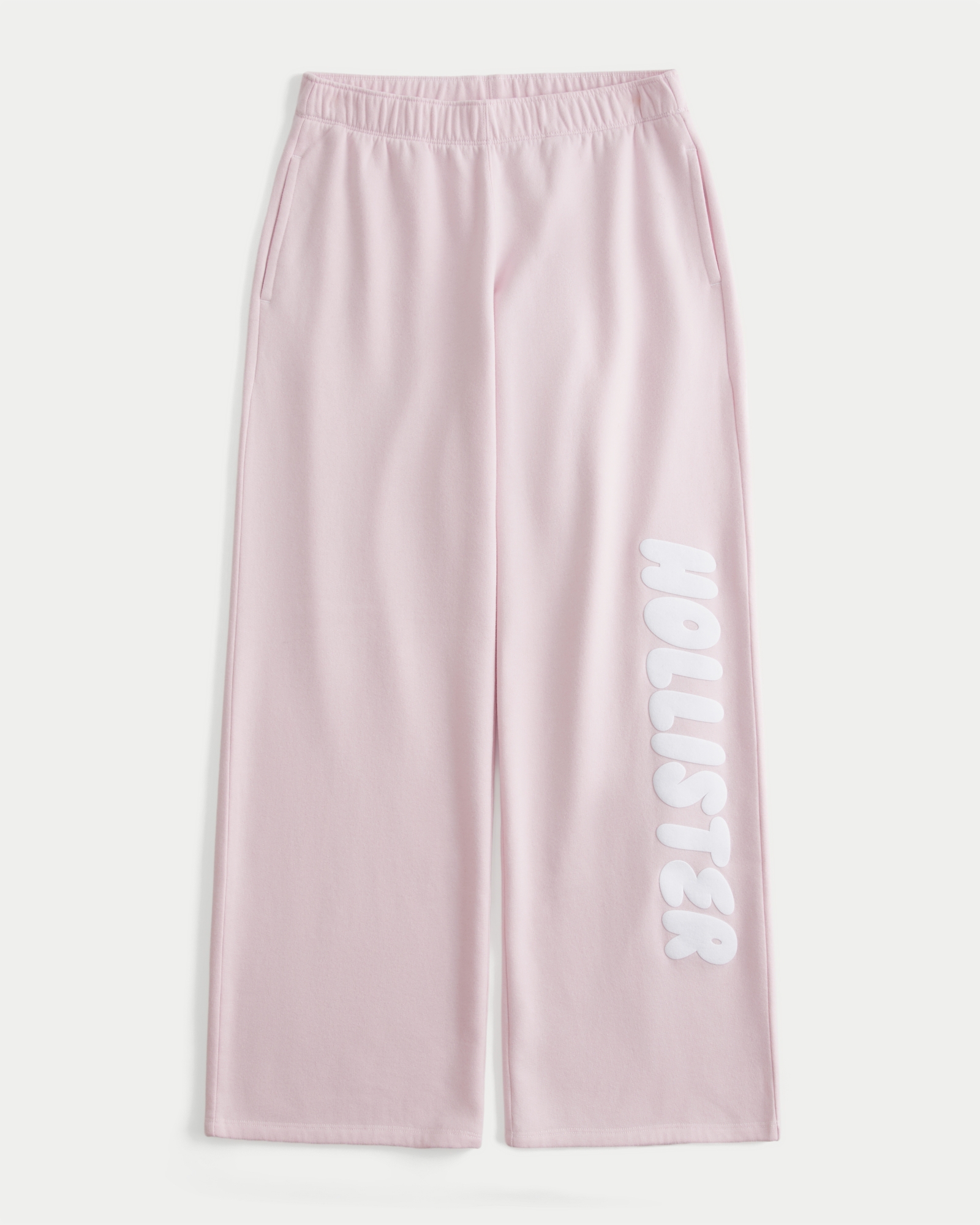 Logo Graphic Pink Camo Wide-Leg Sweatpants