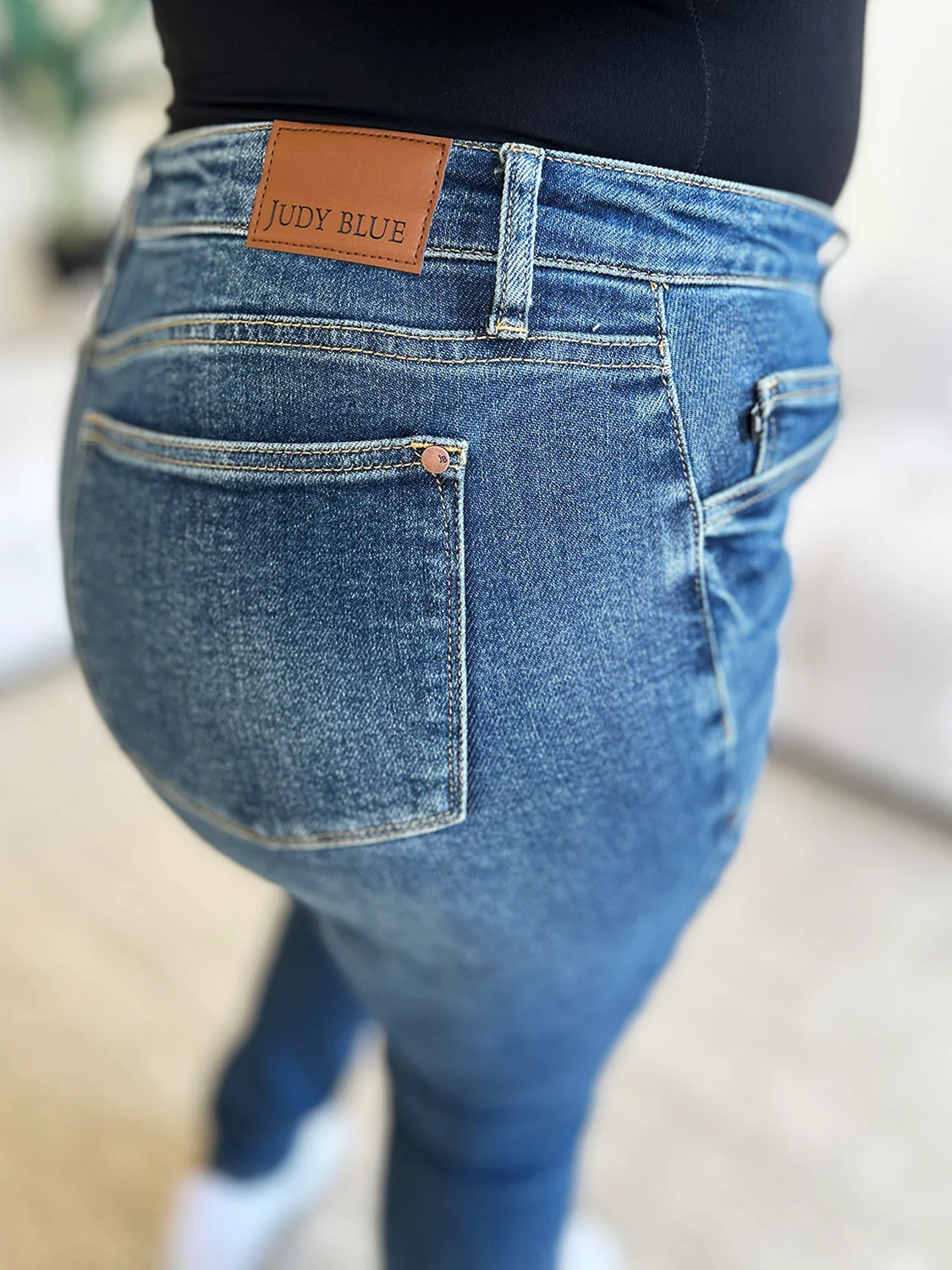 Blue Full Size High Waist Skinny Jeans