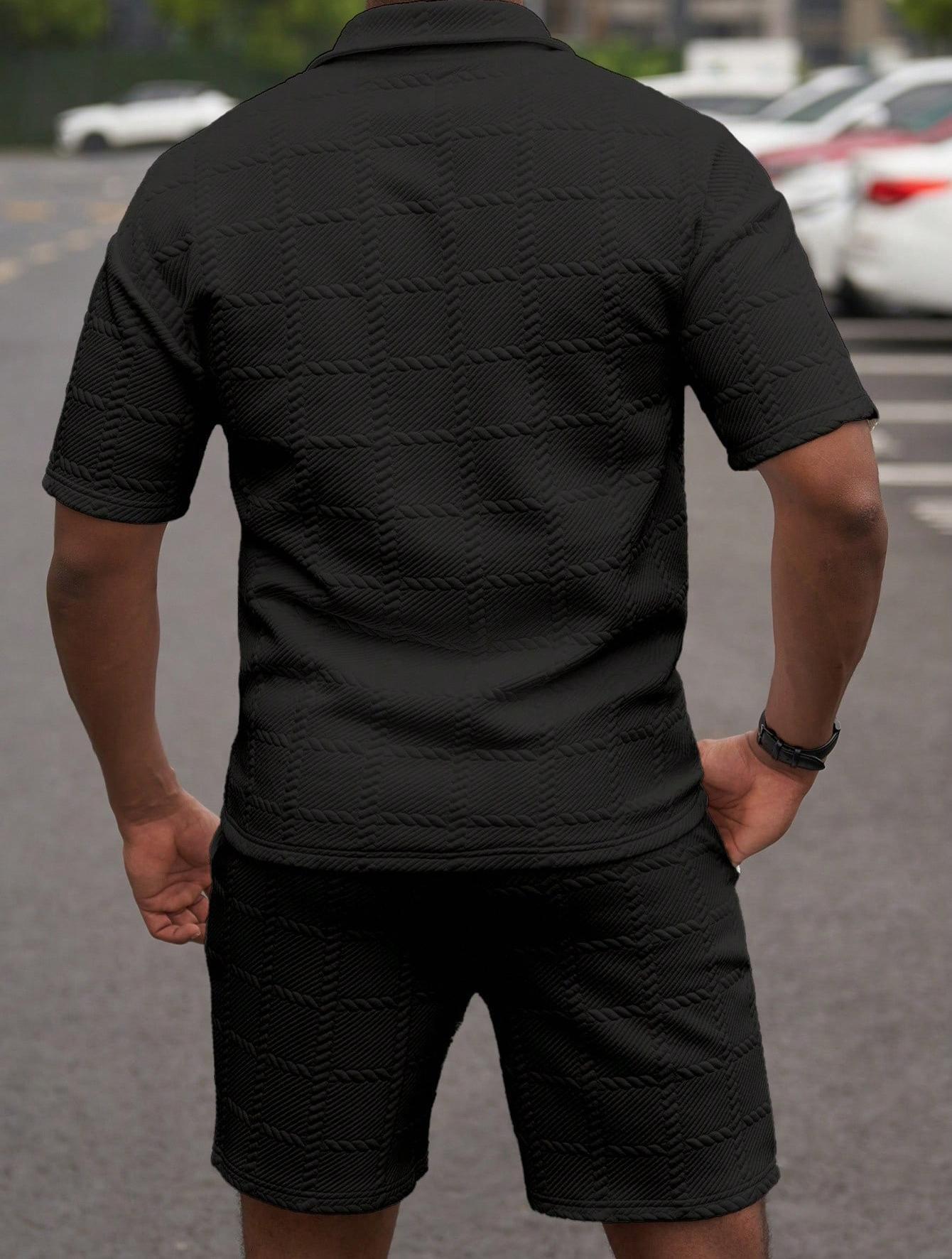 Men's Two-Piece Sets — Summer Solid-Color Formal & Casual Matching Sets