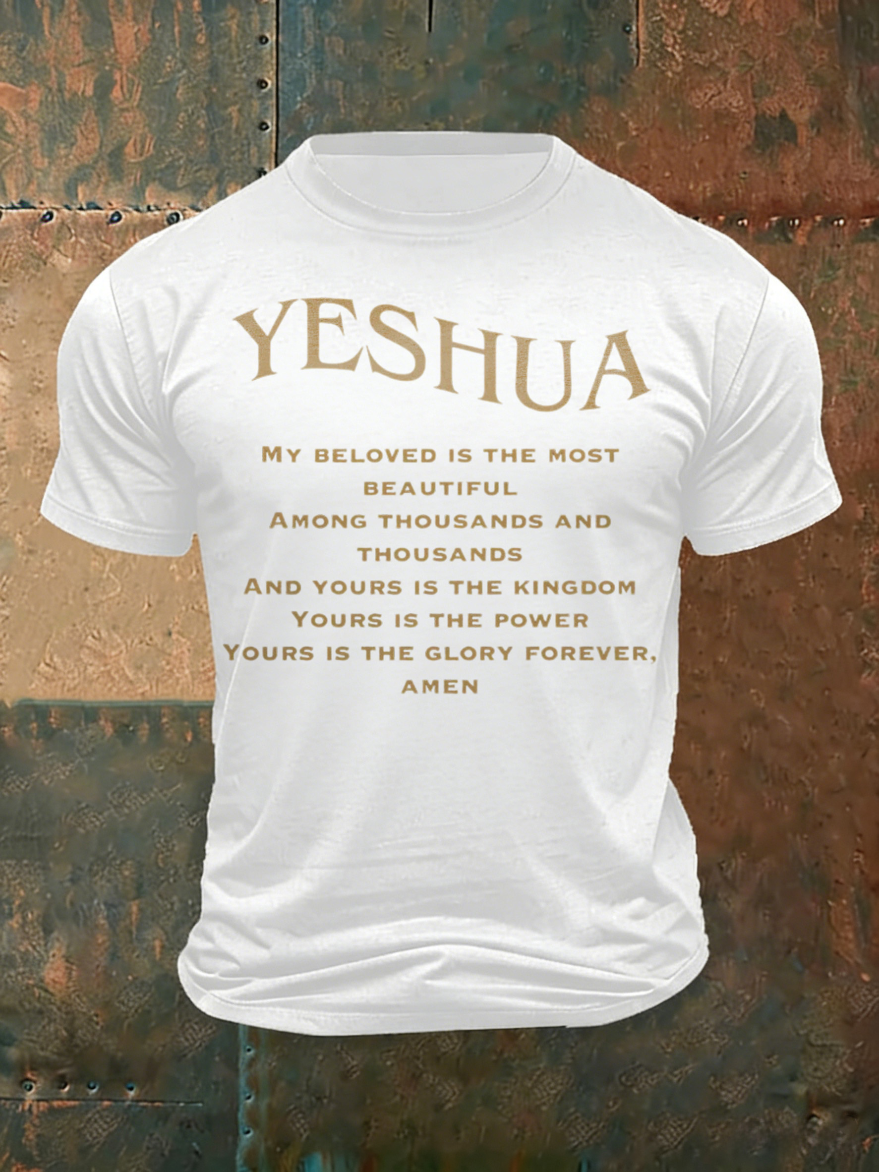 Men'S Casual Faith Jesus Letter Printed Round Neck T-Shirt