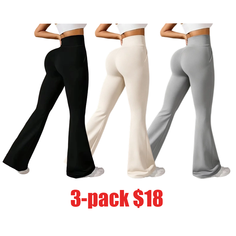 Women's High-Stretch Micro Flare Sweatpants – Soft Elastic Athleisure Gym Pants for Yoga & Casual Wear