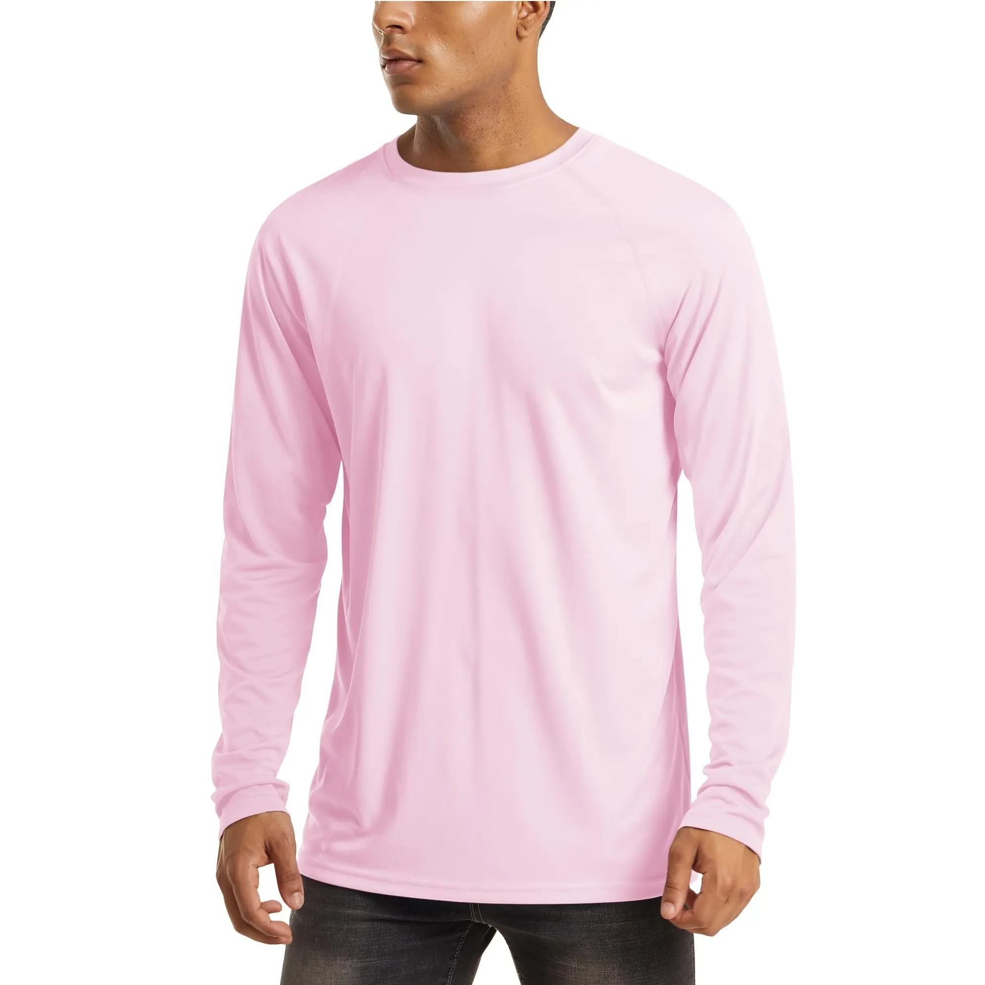 Men's UPF 50+ Long Sleeves Shirts Quick Dry Lightweight Summer Sportswear Tops for Swimming