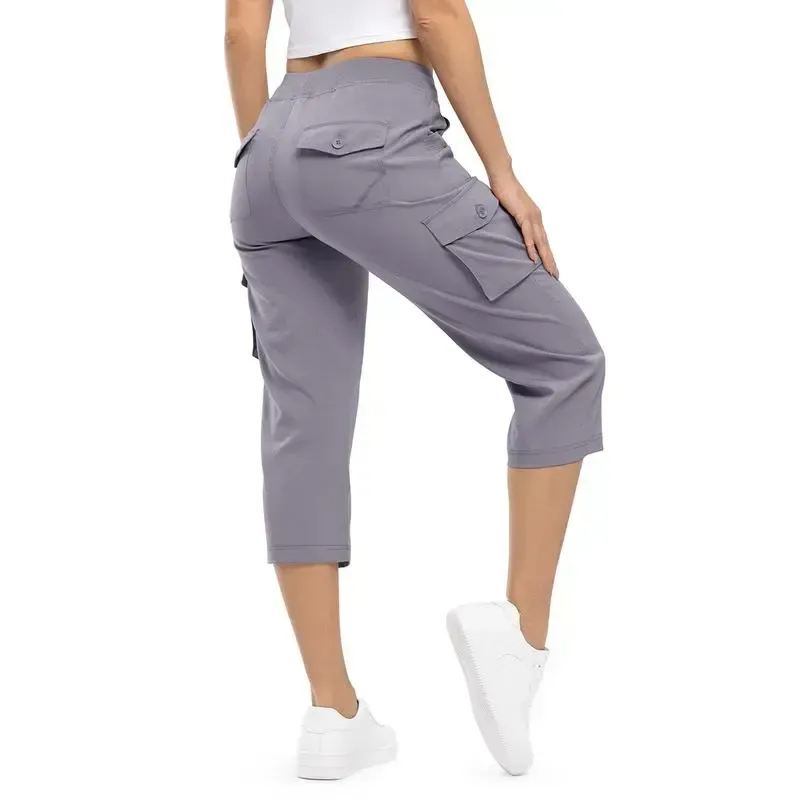 WORVIANE🔥8-Pack Women's Lightweight Cargo Capris – Multi-Pocket Casual Capris (All Colors)