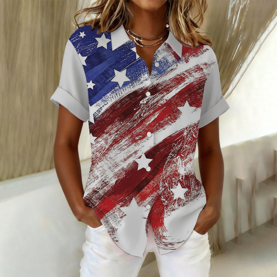 Women'S 250Th Anniversary Printed Casual Shirt