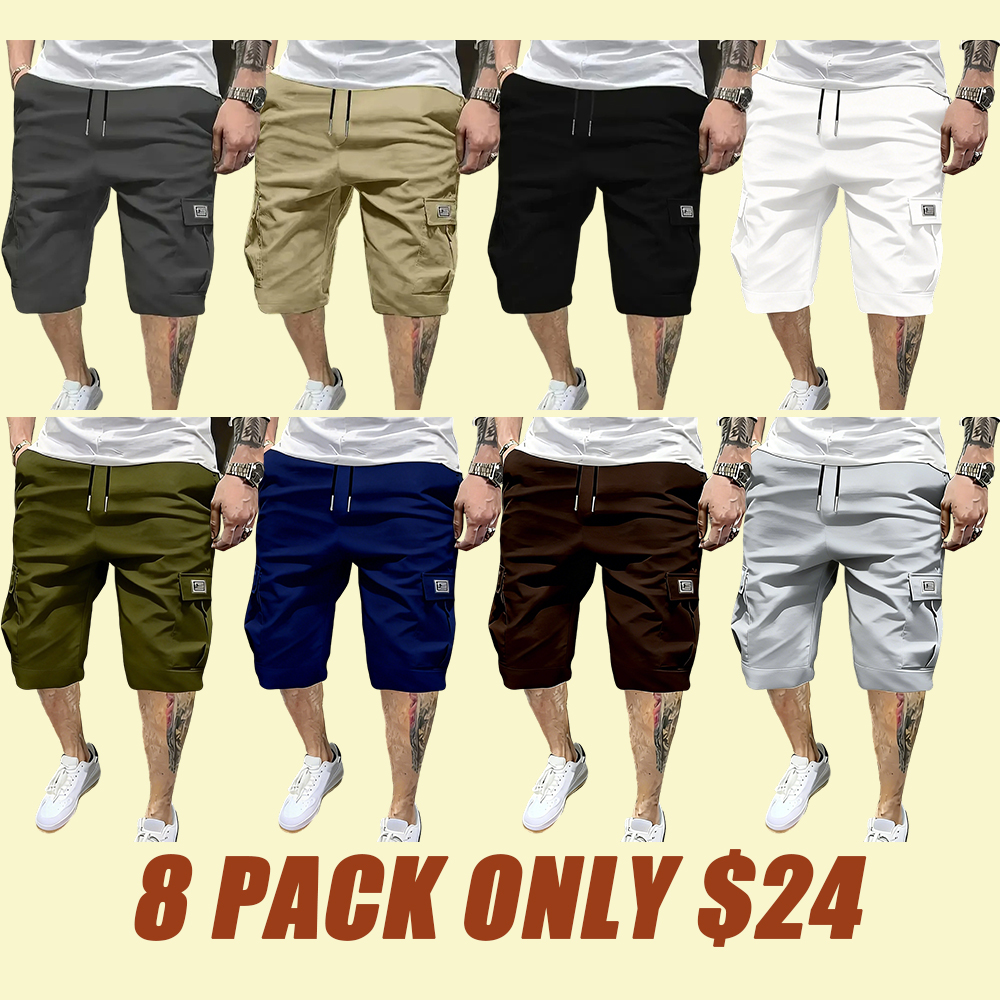 🔥Limited-time 50% off🔥Men's Shorts Set  Slanted Pockets Bottoms for Everyday Use Menswear Overalls shorts men