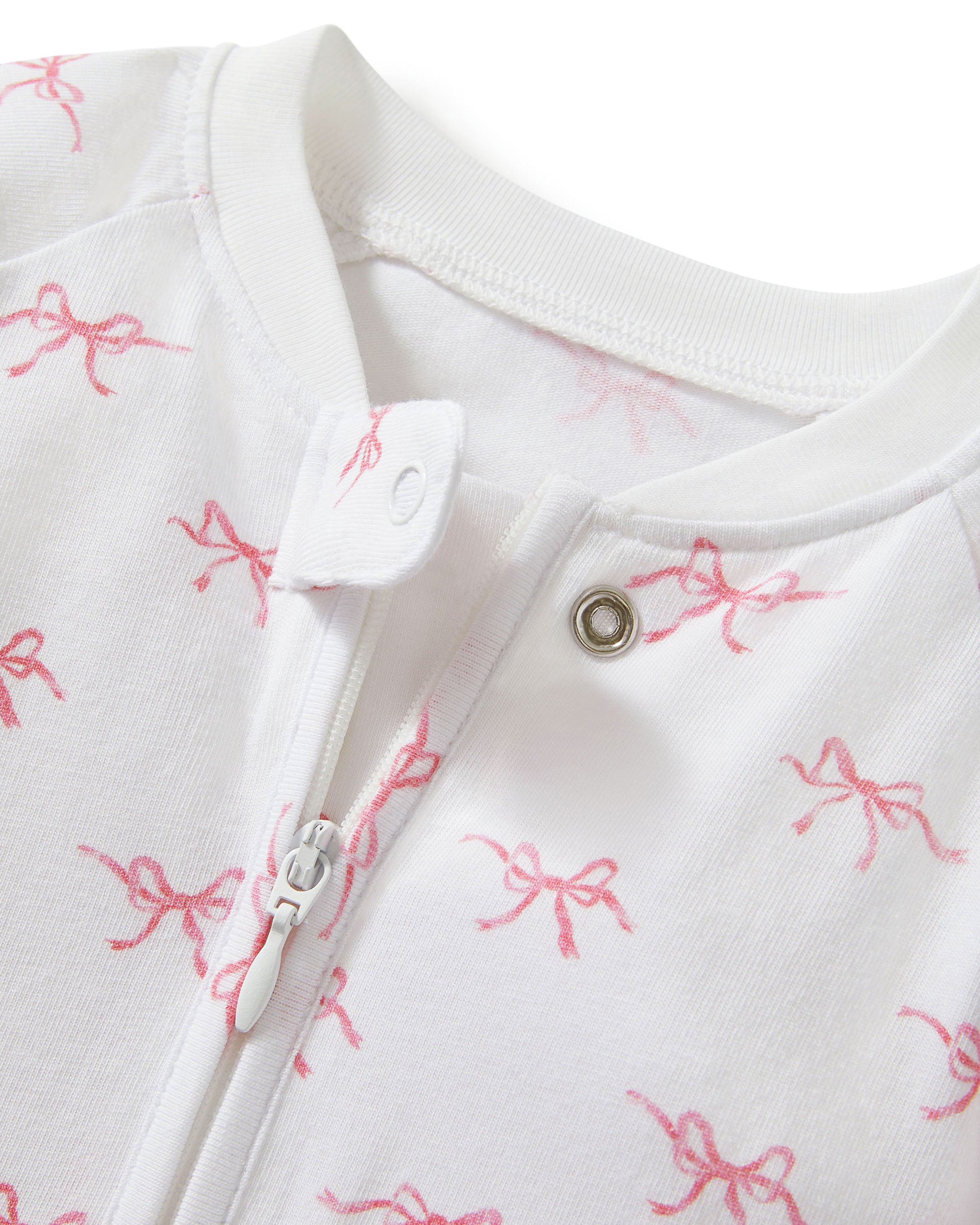 Baby's Pima Peekaboo Romper in Blushing Bows