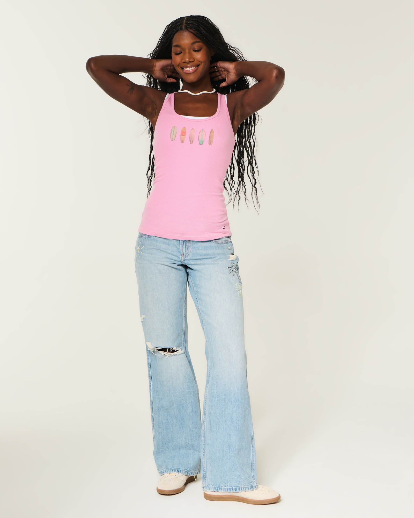 California Logo Graphic Racerback Tank