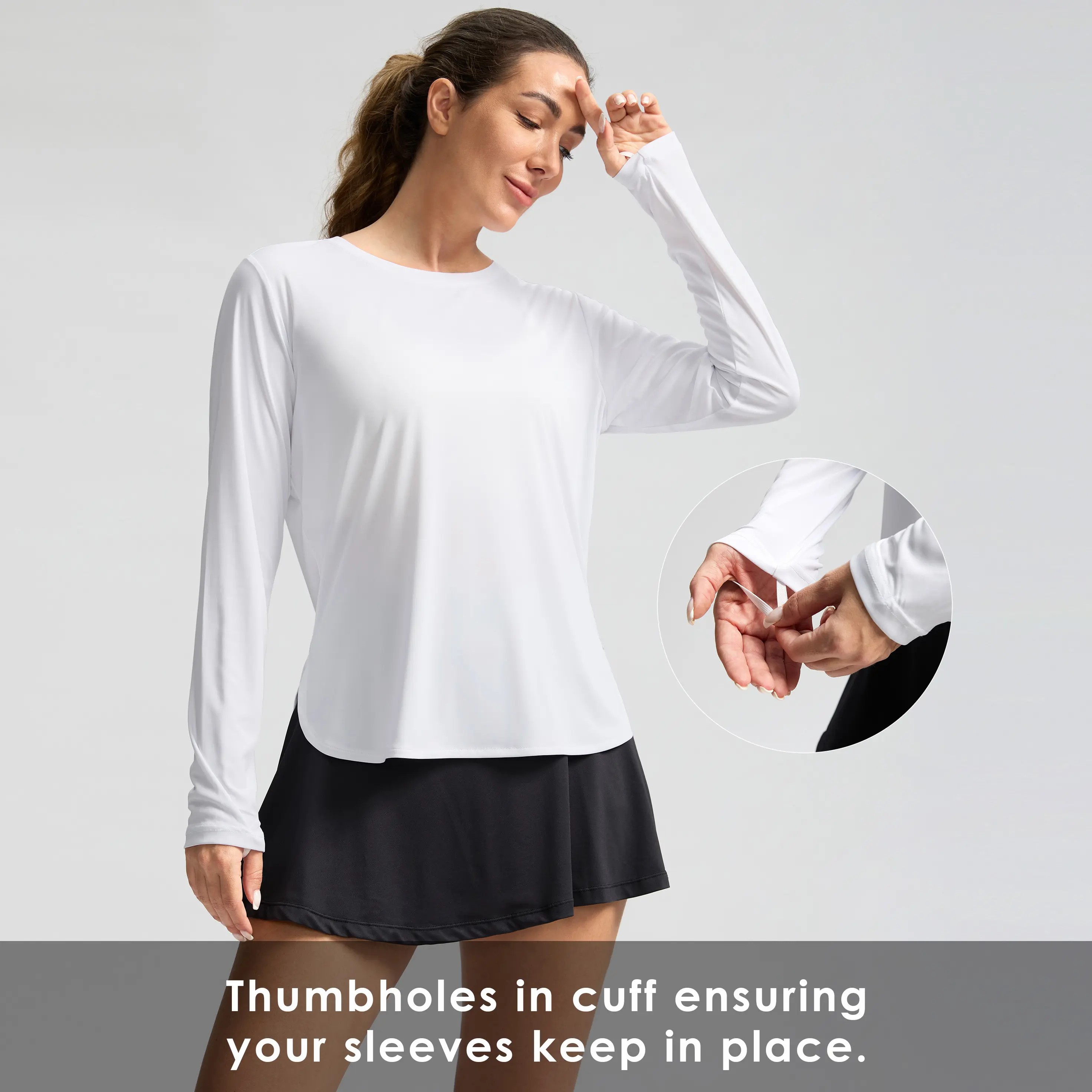 Women's UPF 50+ Long Sleeve Sun Shirt – Lightweight Quick Dry UV Protection Top
