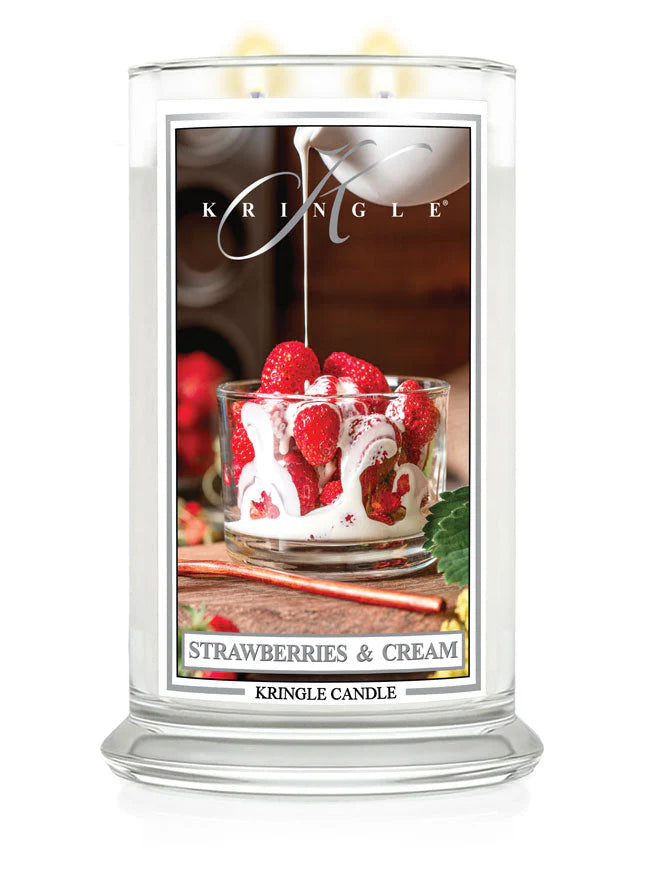 Strawberries & Cream Large Jar NEW! | Soy Candle
