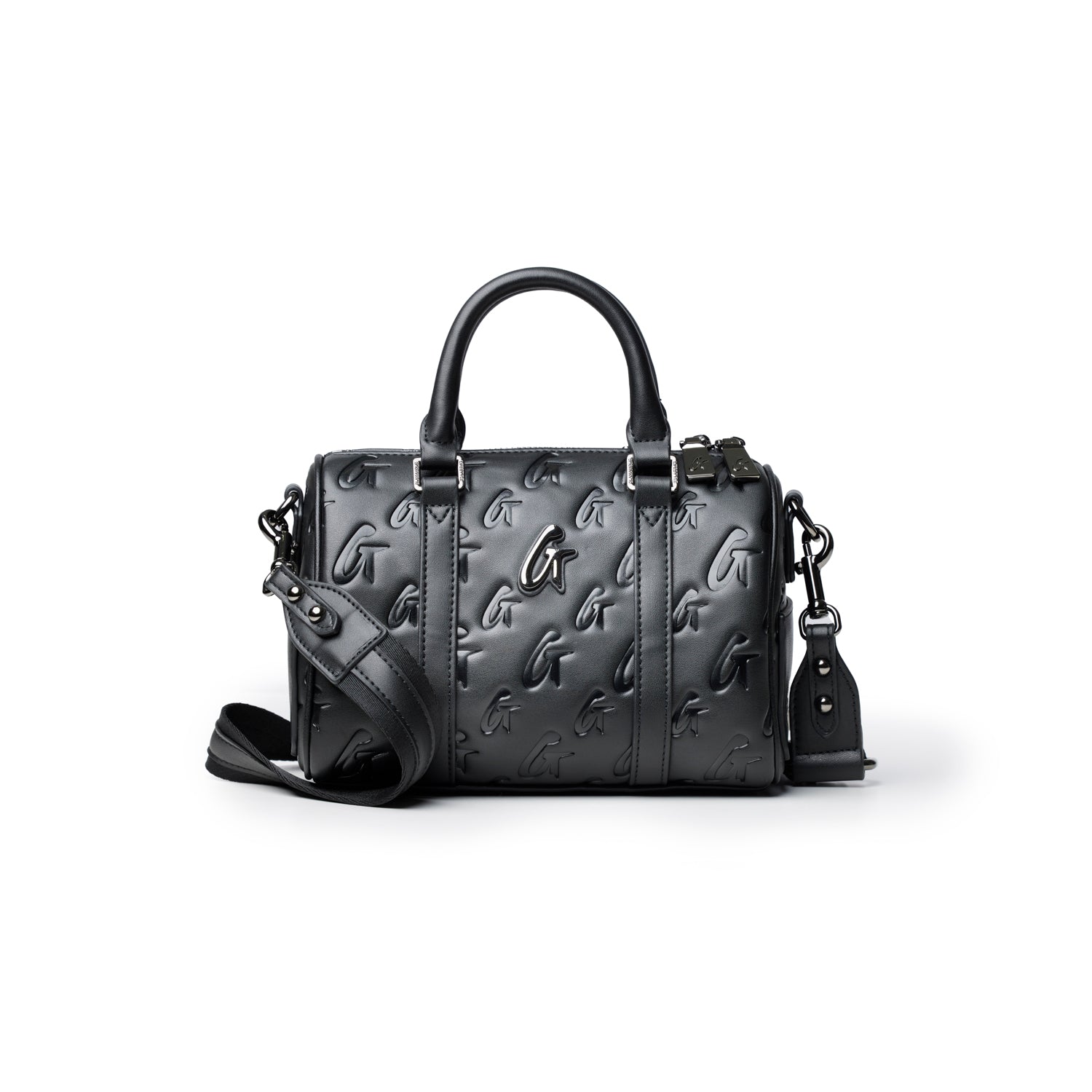 MINI MONOGRAM GAL BOSTON BAG - BLACK