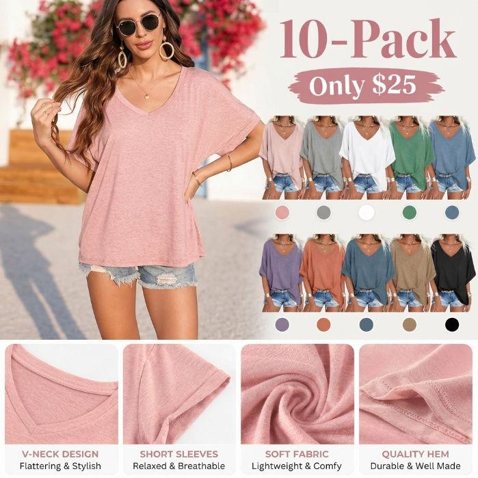 Women’s Oversized V-Neck T-Shirt
