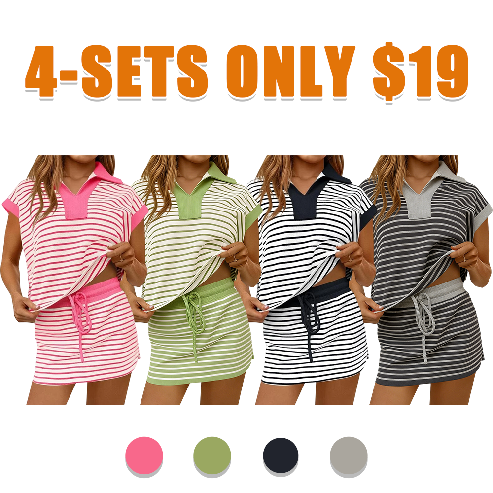 Women's Striped 2-Piece Lounge Set