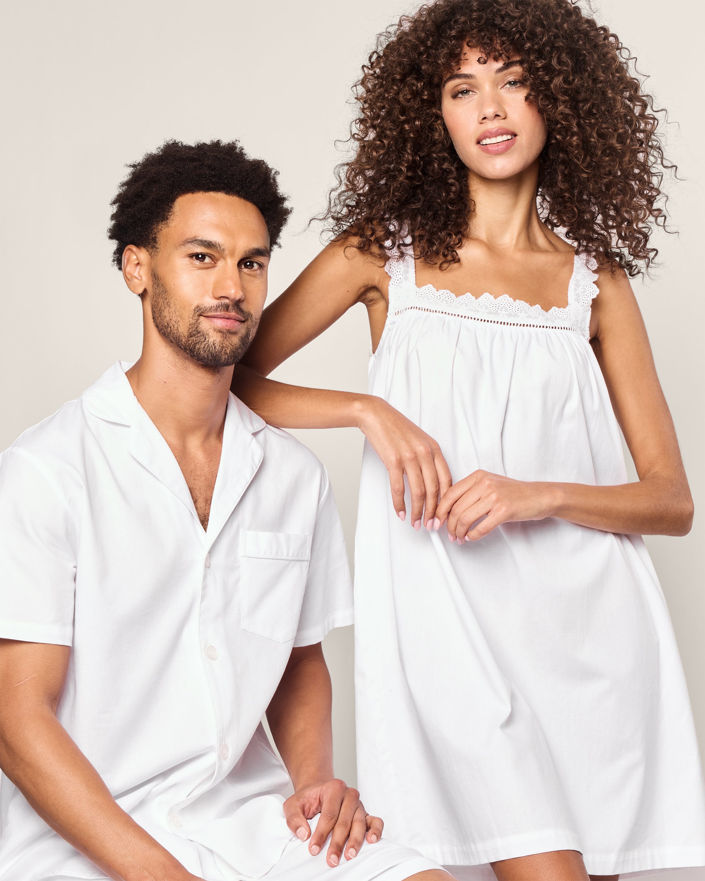 Women's Twill Esme Nightgown in White