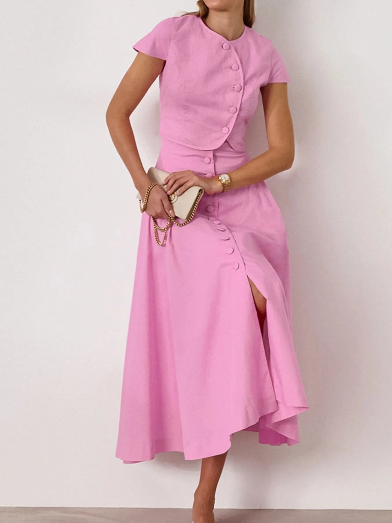 Short Sleeve Top and Skirt set