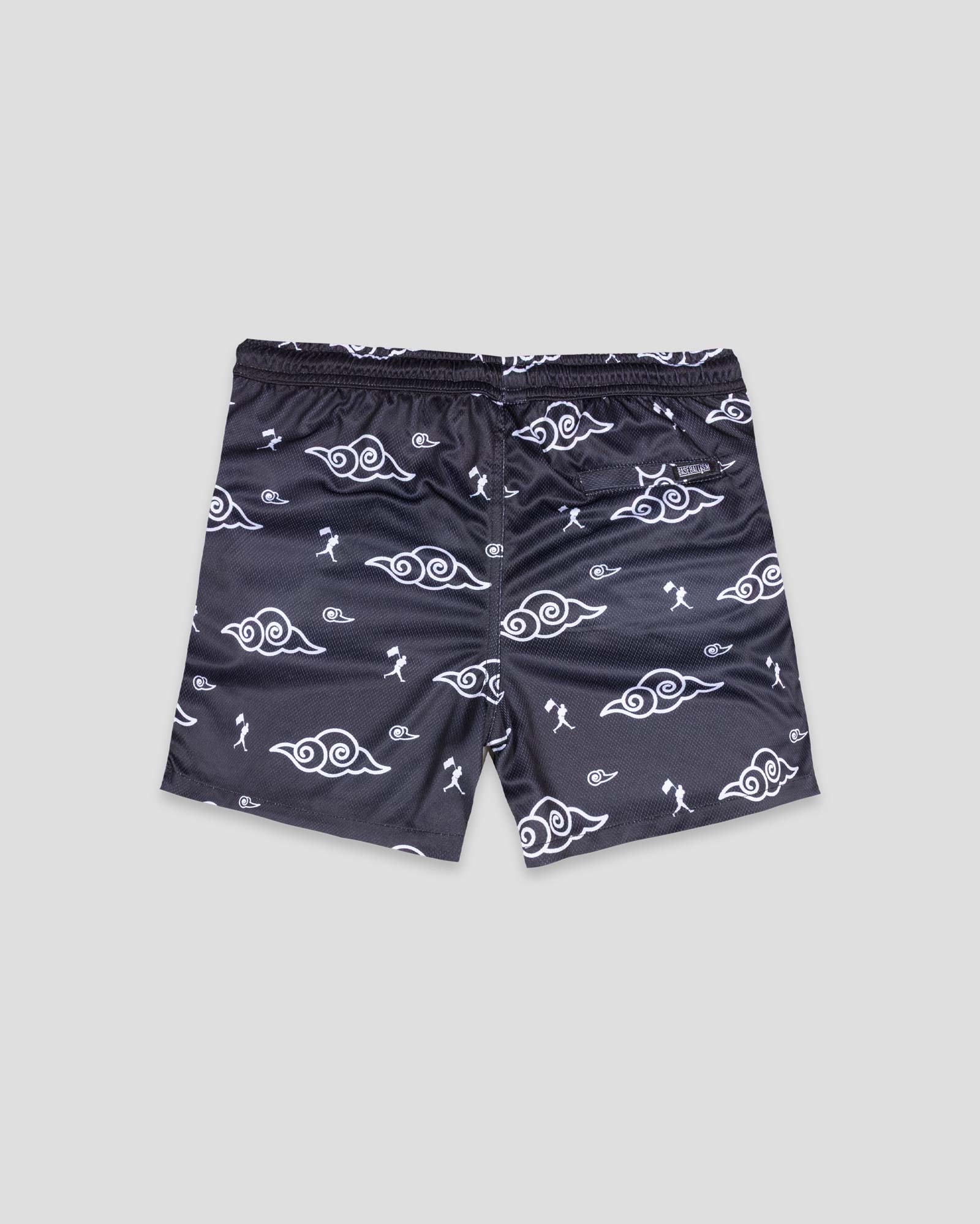 Kumo (Cloud) Anime Diamond Air Mesh Shorts Black
 - Youth