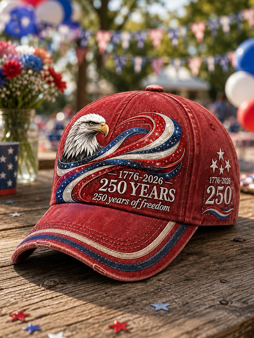 Unisex U.S. 250th Anniversary Printed Baseball Cap