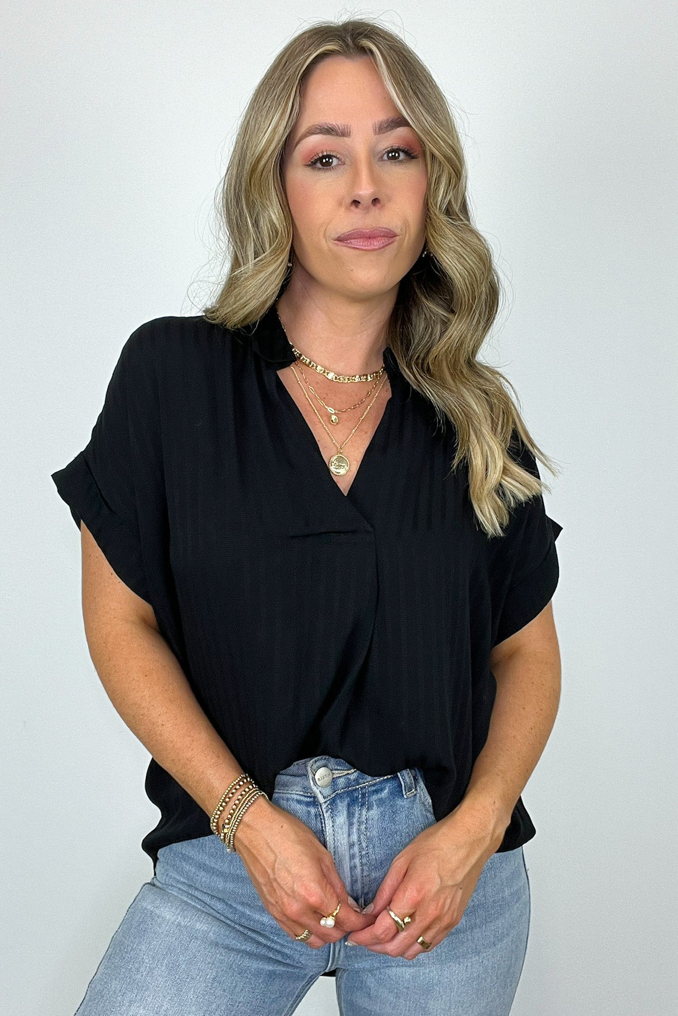 Striped V-Neck Top