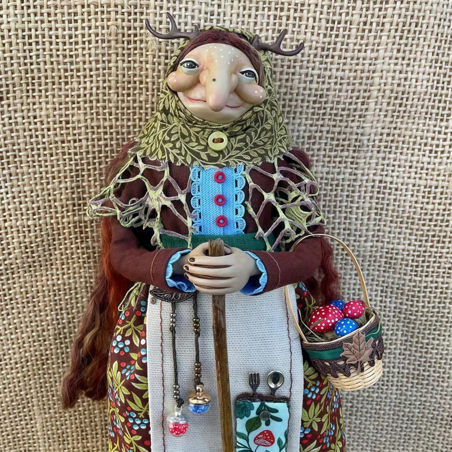 Handmade Kitchen Witch Doll  Your Kitchen's Lucky Charm & Whimsical Companion