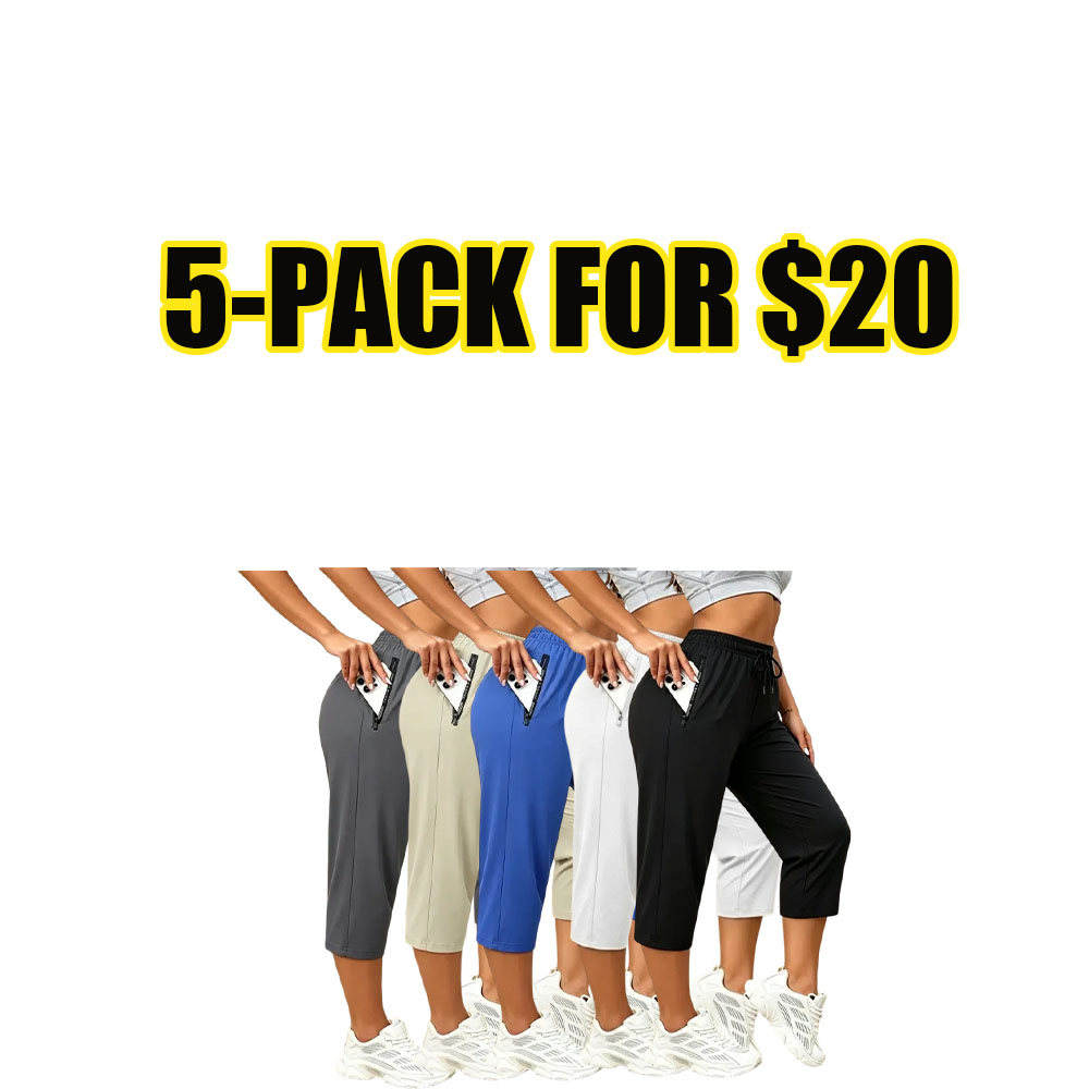 Women's Quick-Dry Drawstring Capri Pants