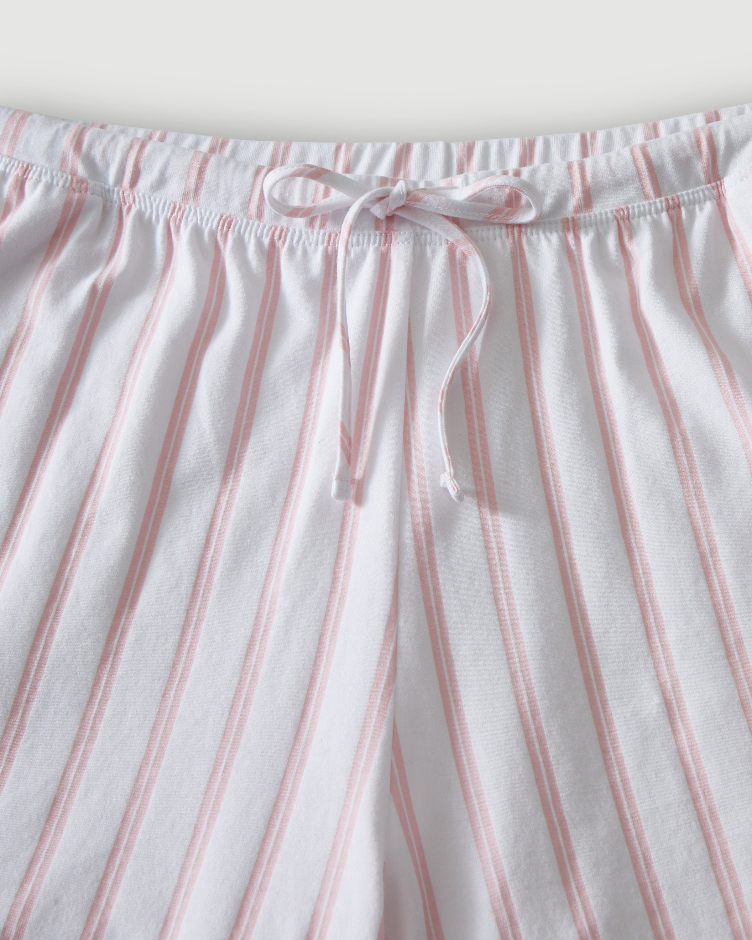 The Olivia Pima Short Set in Pink Stripe