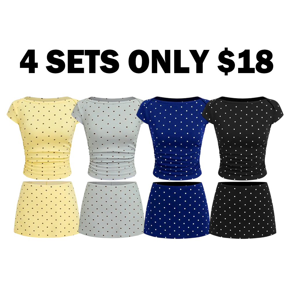 Women's Solid-Color Tank Top & Skirt Two-Piece Set