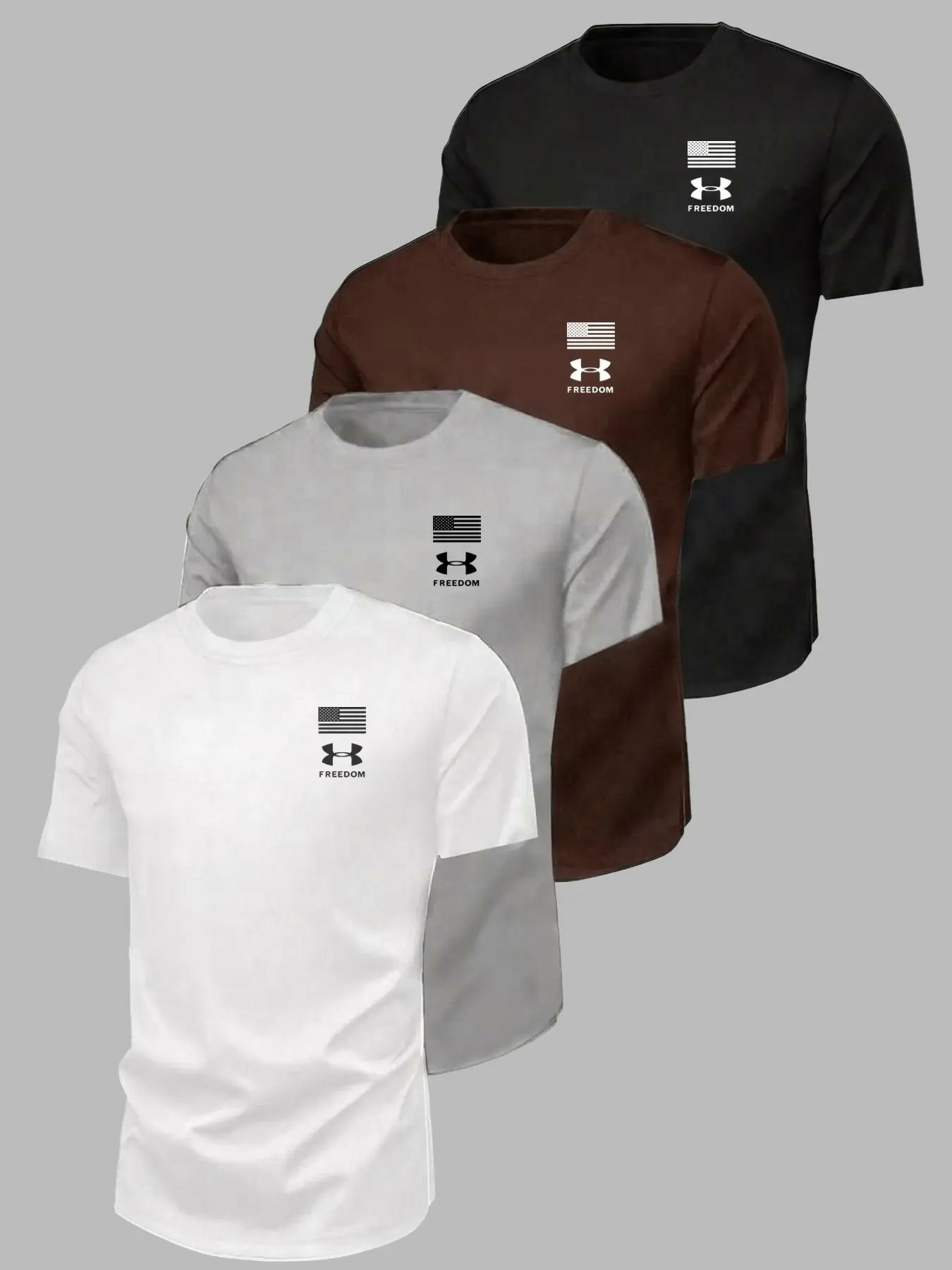 Summer American Vintage Graphic Quick-Dry T-Shirt, Men's Youth Adult Outdoor Fitness Running Breathable Short Sleeve Casual Top