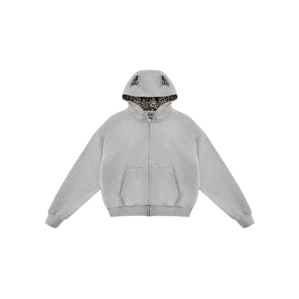 Leopard Print Oversized Lounge Hoodie