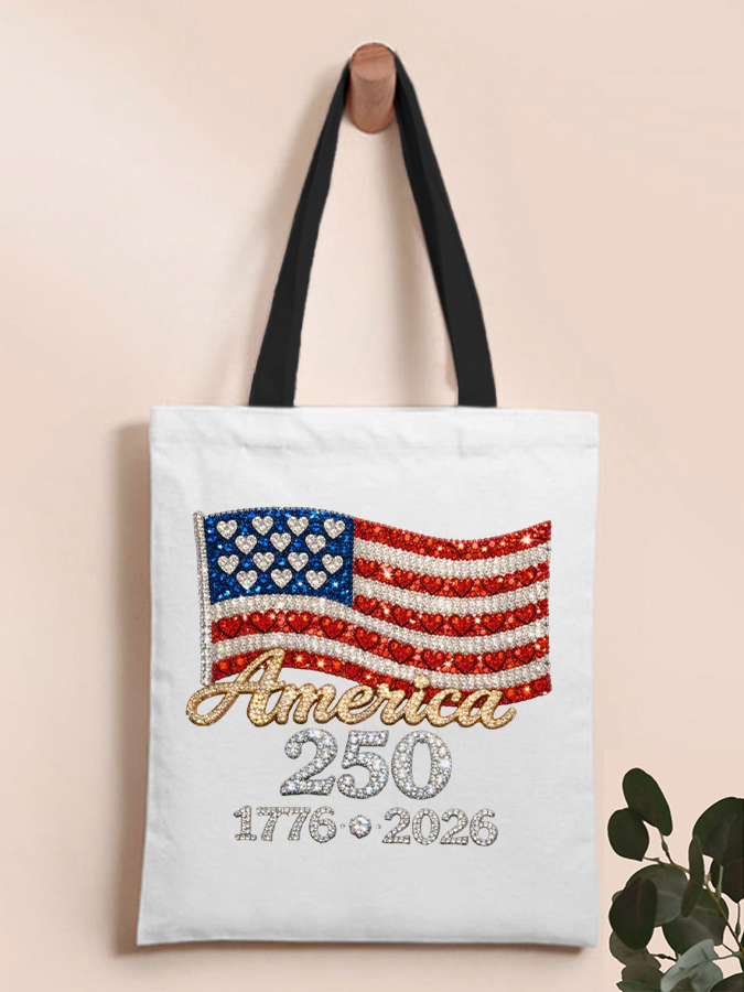 Unisex American Flag Printed Casual Bag