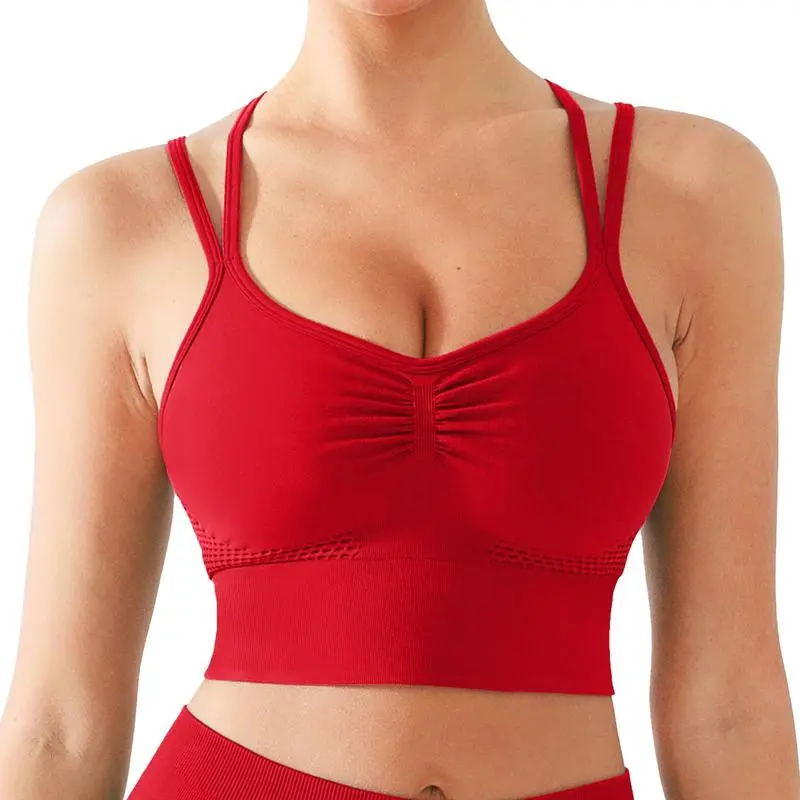 Seamless High-Waisted Yoga Pants & Seamless Cross-Back Sports Bra