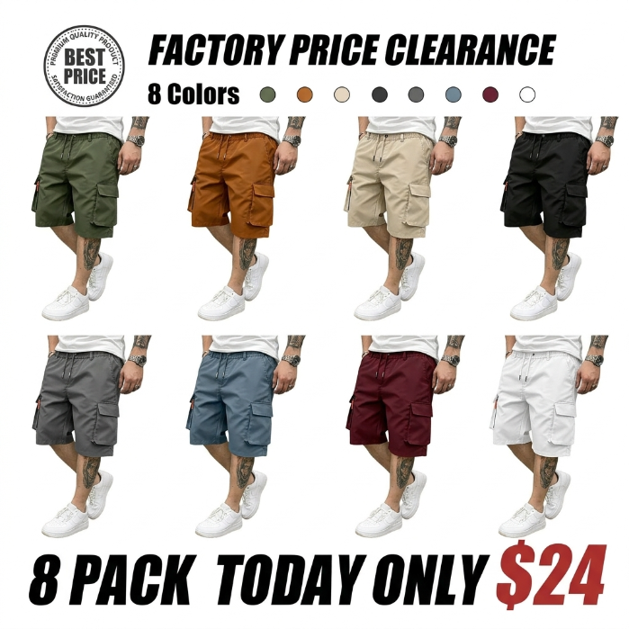Men’s Comfort Shorts || Versatile Cargo-Style Casual Bottoms