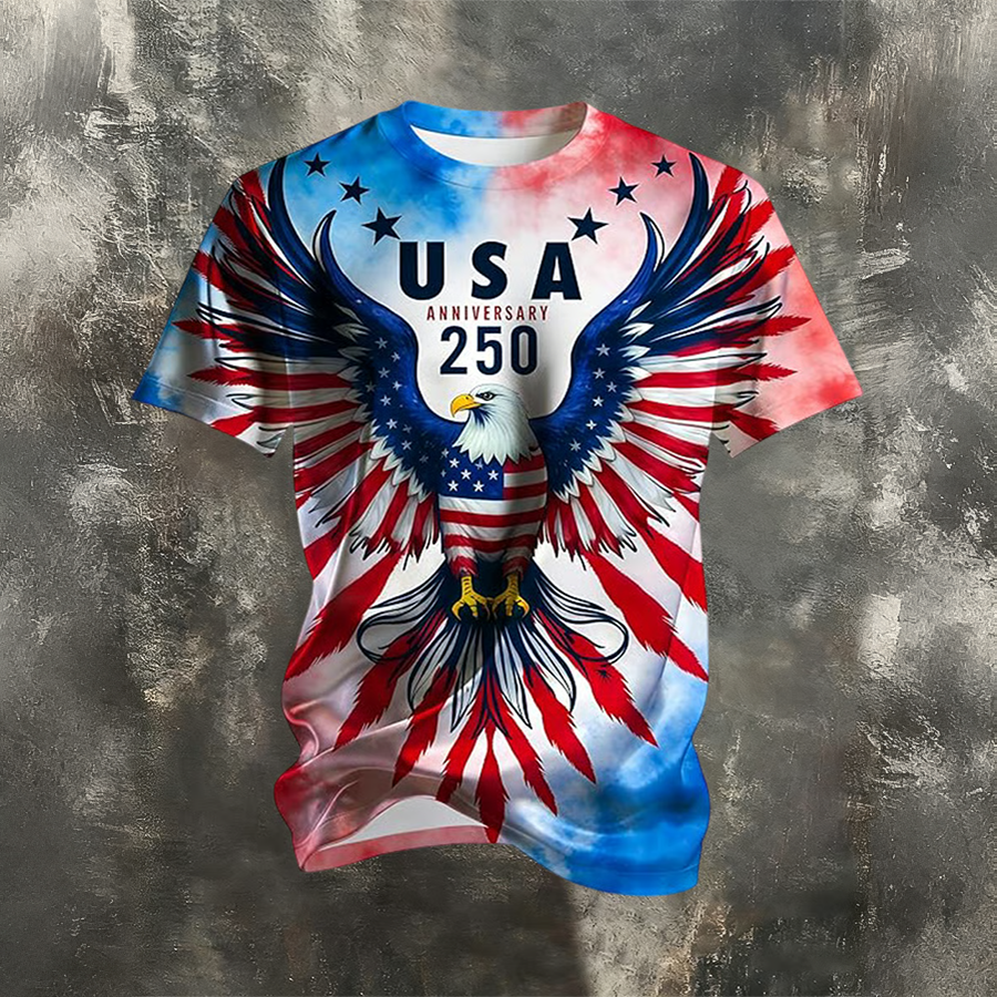 Men's Vintage American 250th Anniversary Short-Sleeve T-Shirt