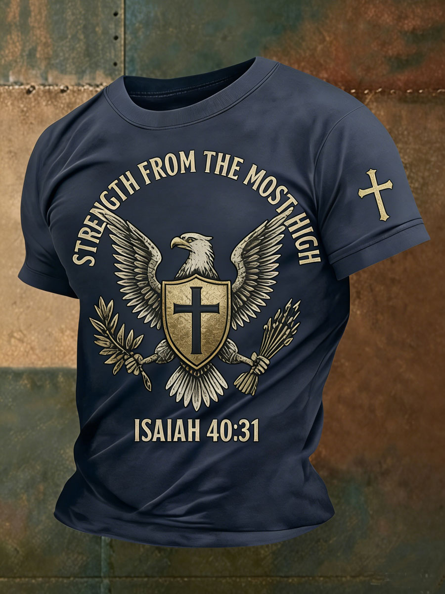 Men'S Faith  Print Casual Top