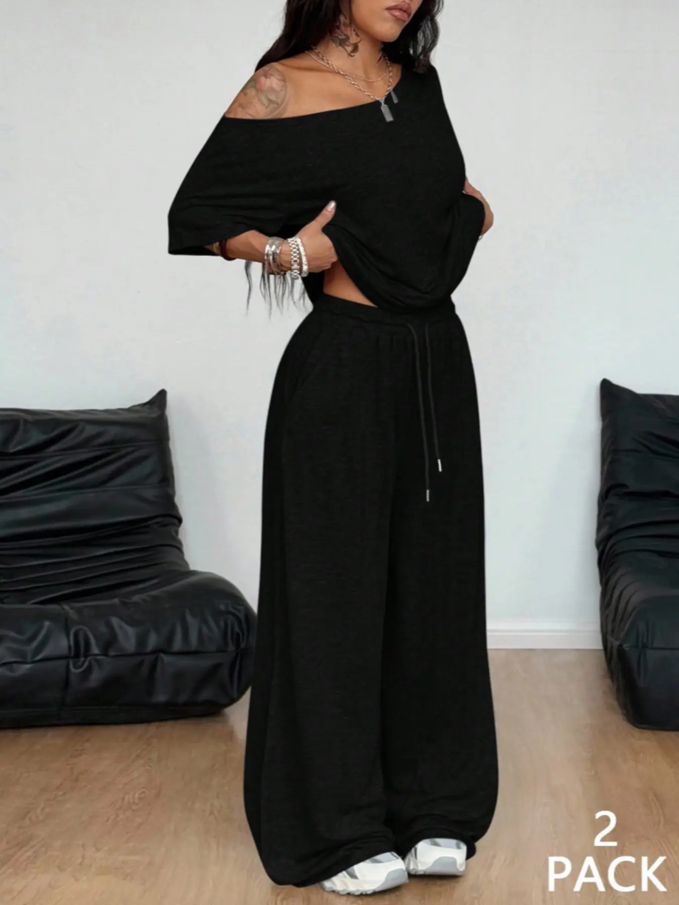 Two Pieces Outfits Women's Minimalist Basic Daily Wear