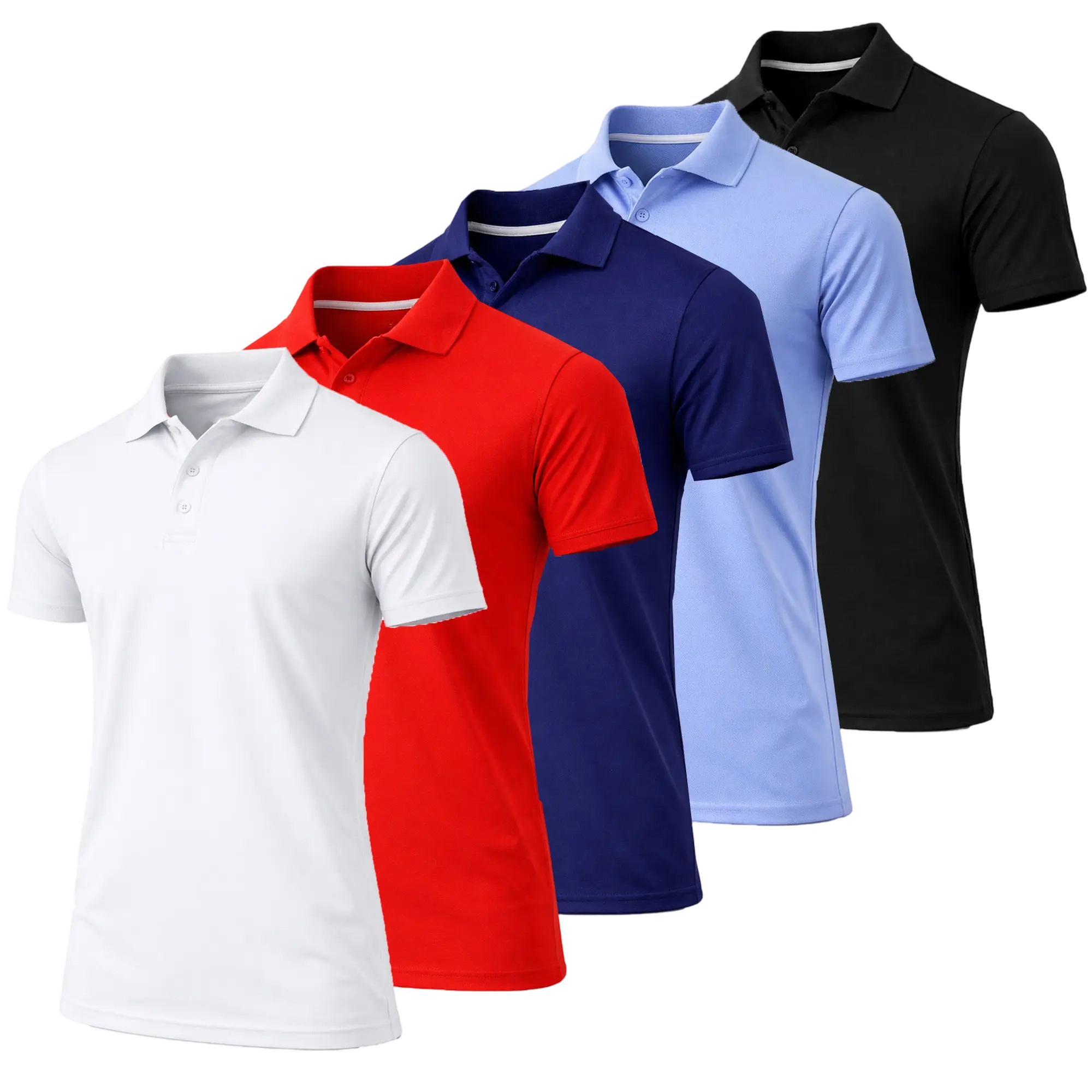 Men’s 5-Pack Performance Polo Shirts