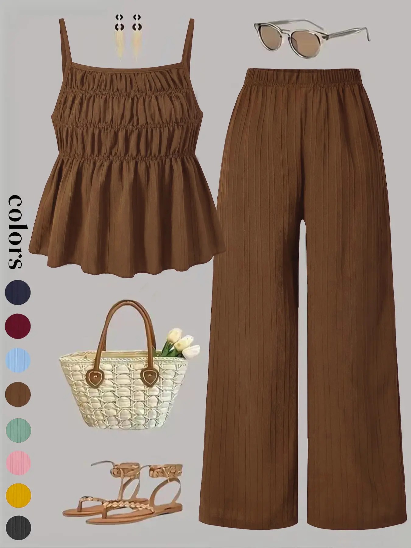 Women's Effortless Cami & Wide Leg Pants Set