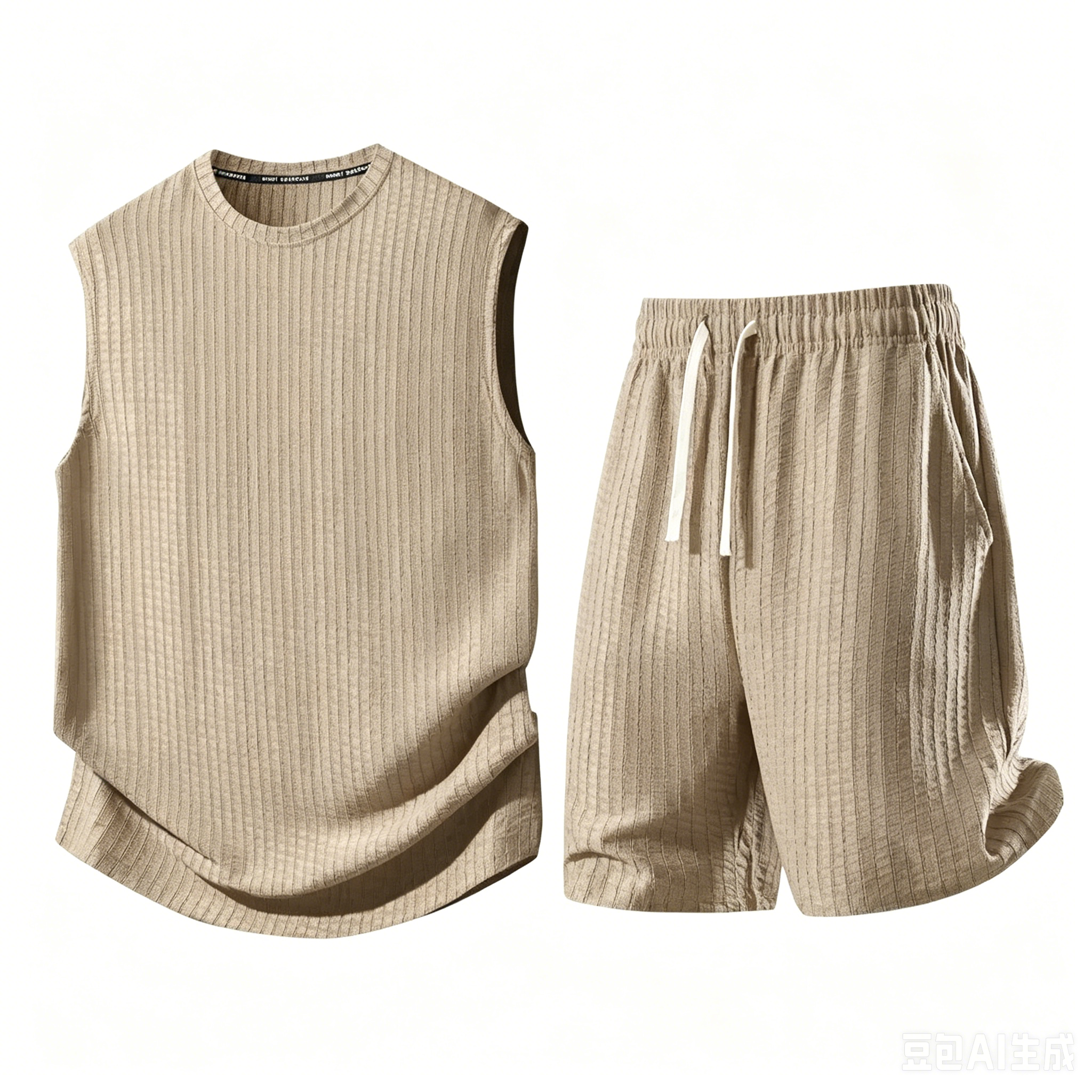 🔥6-Pack Men's Waffle Knit Tank & Shorts Set – Only $24