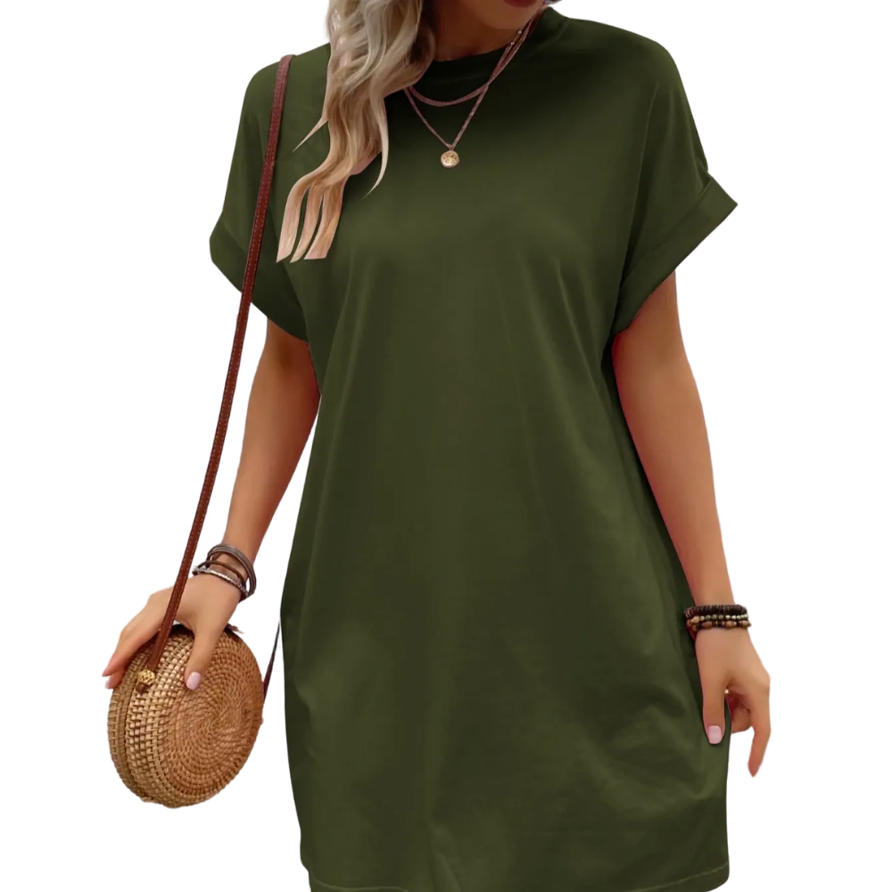 Women's T-shirt Skirt With Casual Side Slit