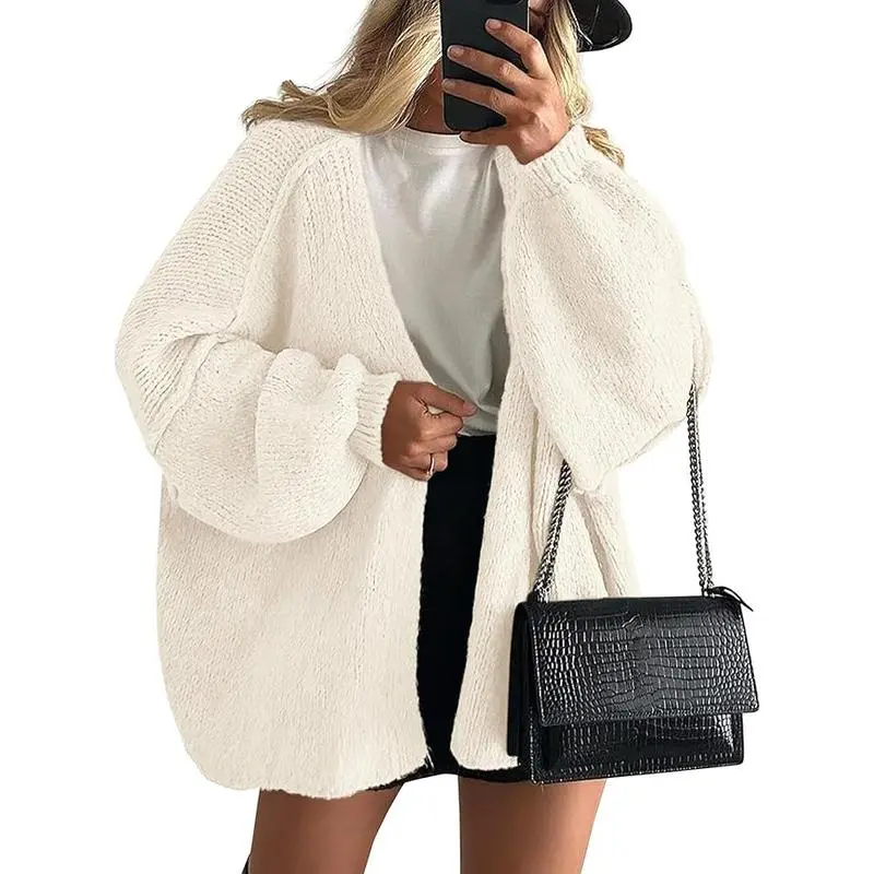 Women's Oversized Camel Cardigan