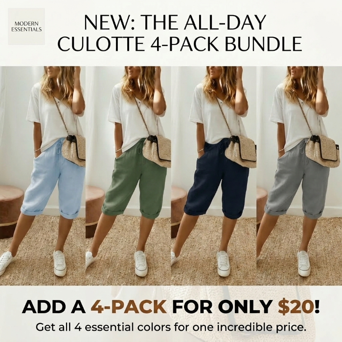 👖 LIMITED-TIME 90% OFF! ✨ Women's Cotton Linen Capris – Loose, Cropped, Rolled Cuff, Pockets 🌿