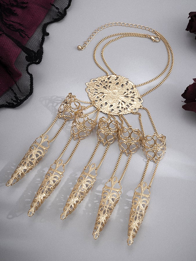Halloween Gothic Dark Tapered Tassel Bracelet