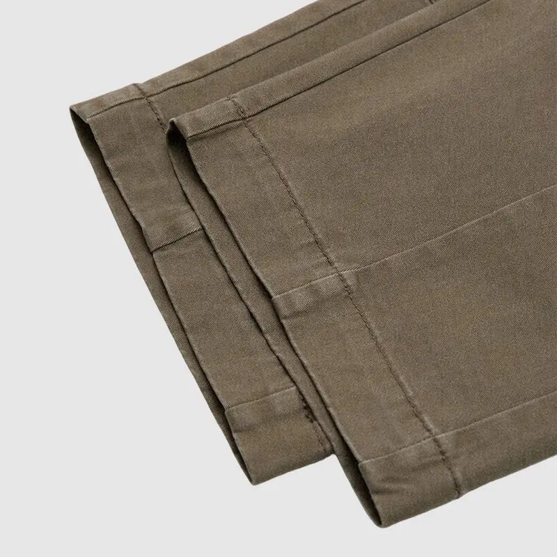 Patch Pocket Seam Front Mid Rise Straight Leg Capri Pants Womenswear Stretchy 18.9