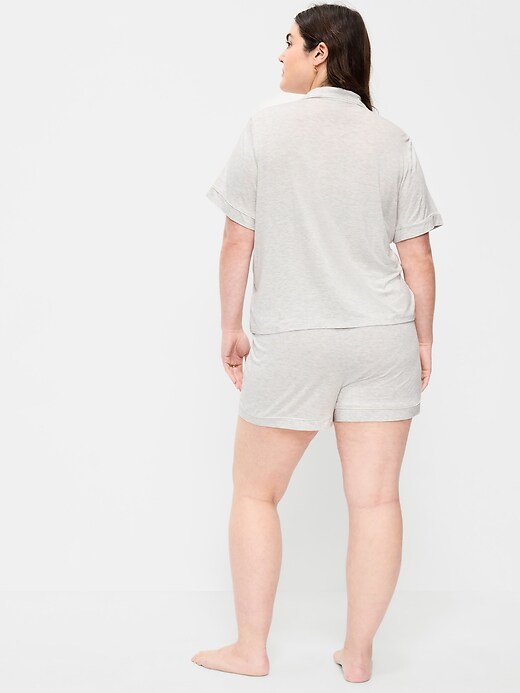 Sunday Sleep Knit Jersey Short Set Heather Gray
