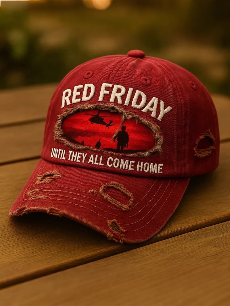 Red Friday Retro Print Casual Hat (Unisex)