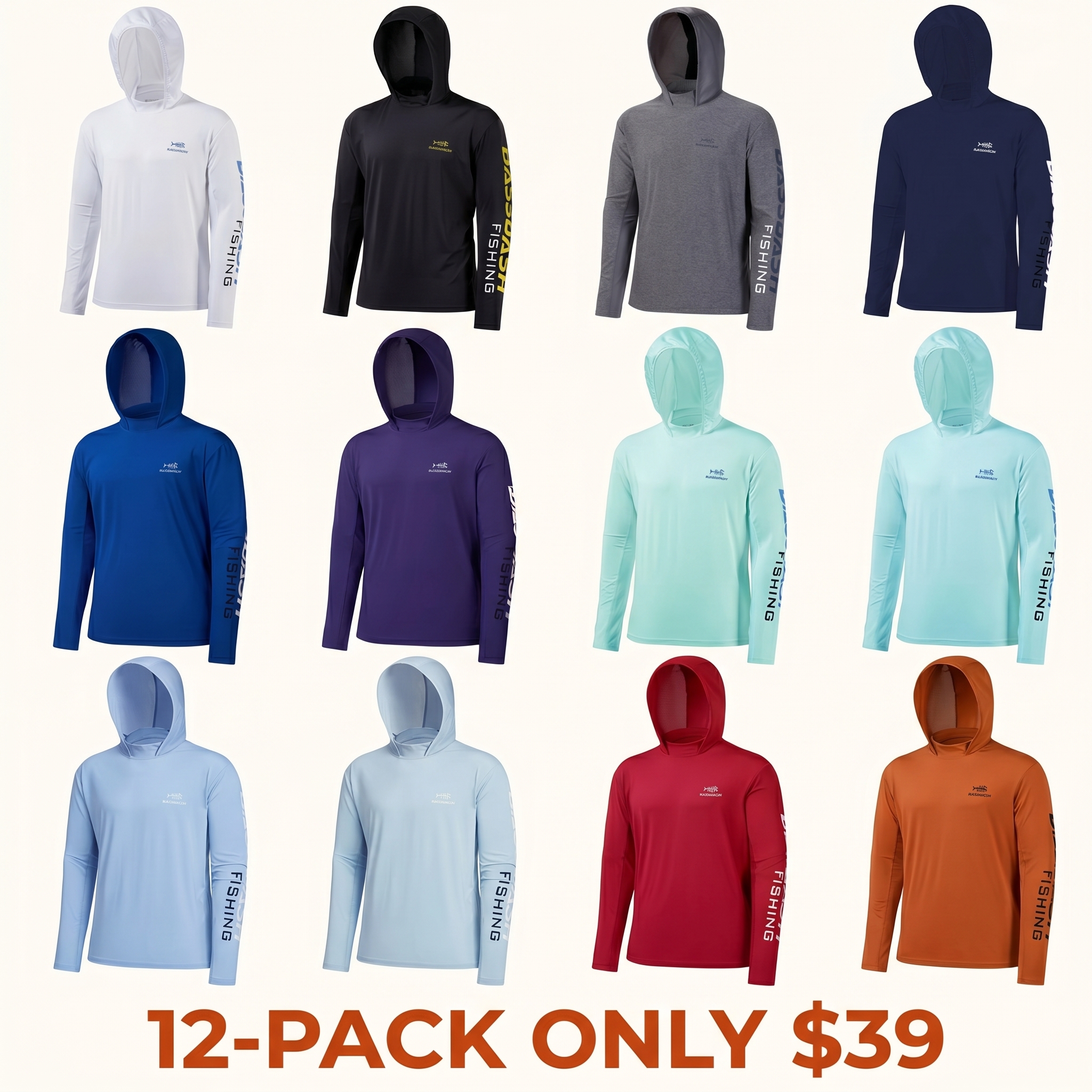 Men’s UPF 50+ Sun Long Sleeve Fishing Hoodie