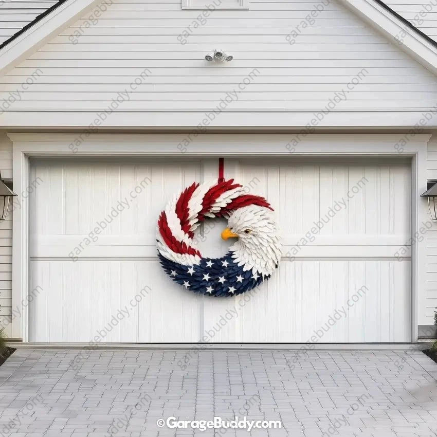 Patriotic Eagle Wreath | Patriotic Garage Door Cover